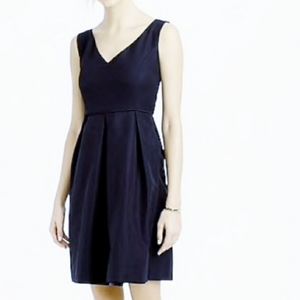 J crew 0 size navy blue pleats event dress